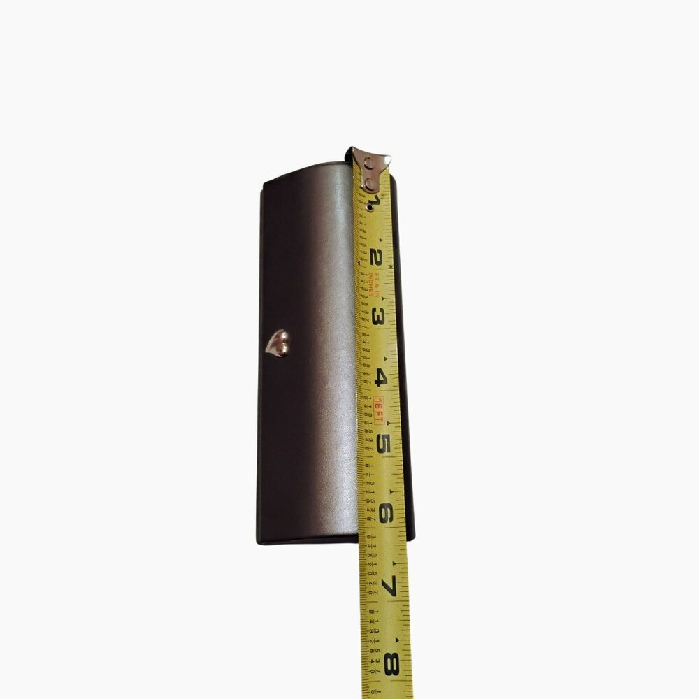 Carolee Grey Faux Leather Eyeglasses Case With Heart Detail & Magnetic Closure - Picture 5 of 10